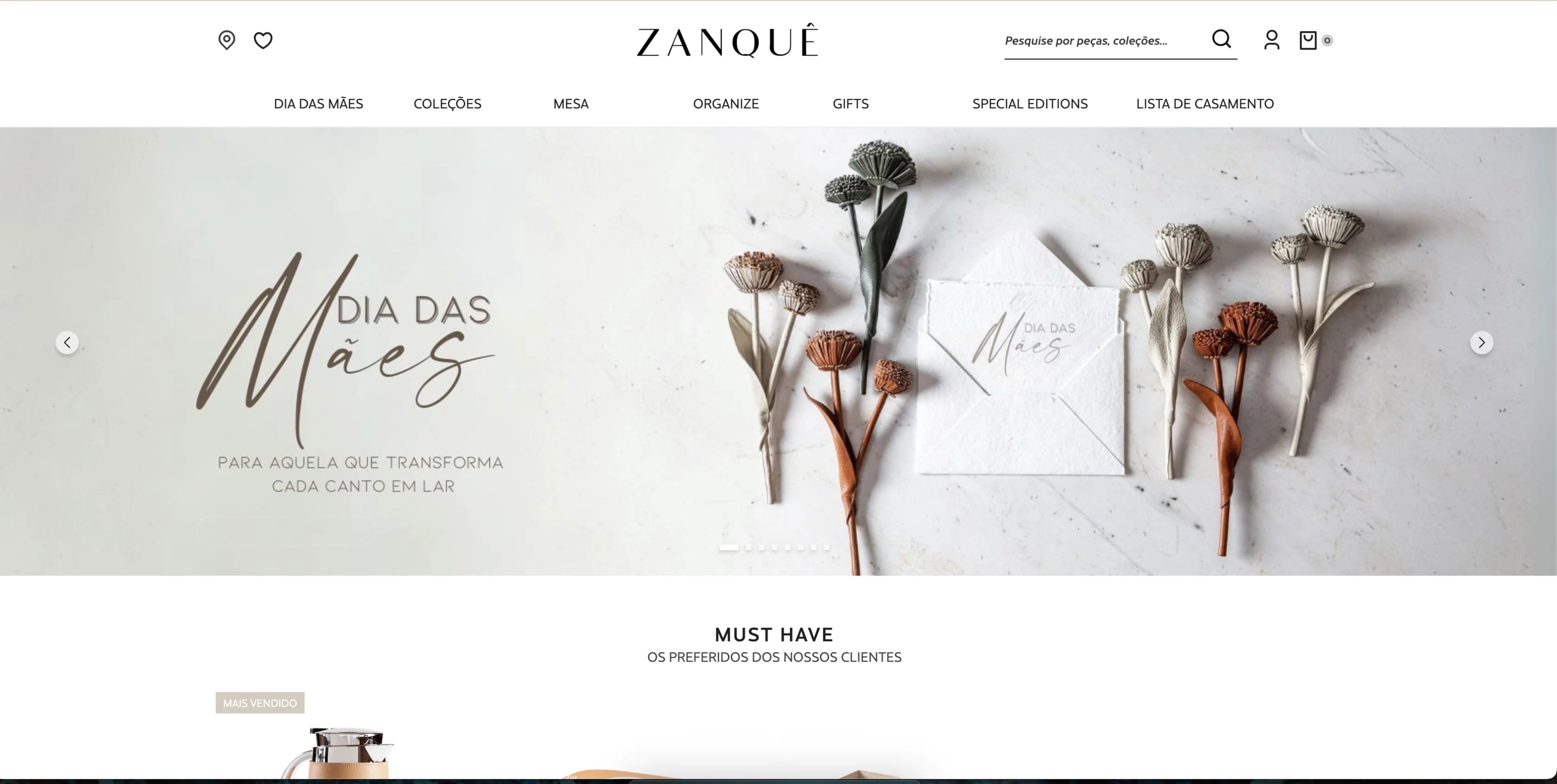 Print do site Zanque